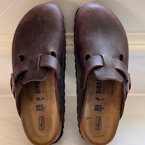 Birkenstock Boston Clogs Oiled Leather Soft Footbed Size 35